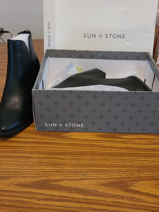 Sun + Stone Shoes - Sun + Stone Black Chelsea Ankle Booties